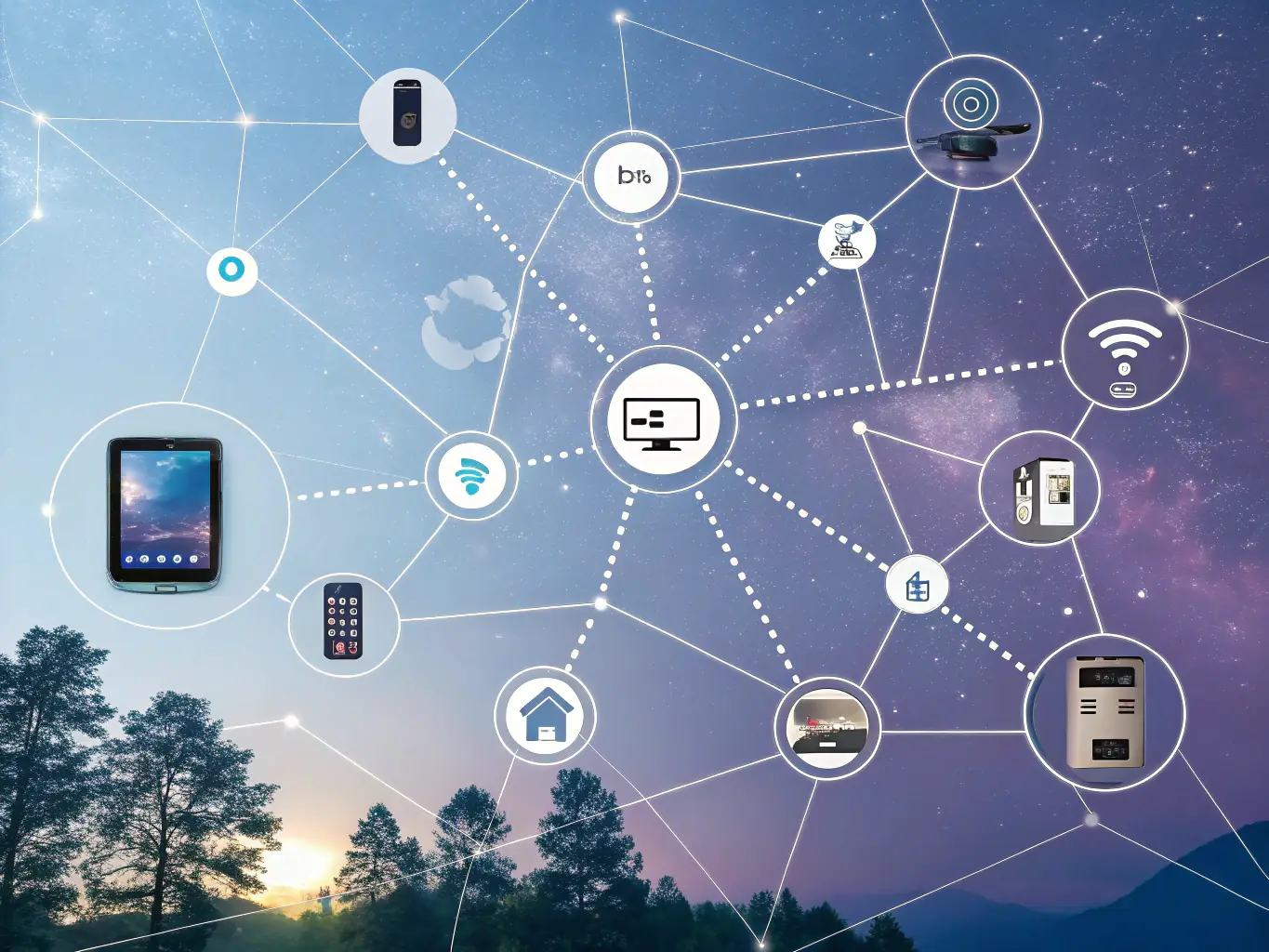 A dynamic image showcasing a network of interconnected devices, representing the reach and connectivity of affiliate marketing campaigns, with the Globalview360 logo subtly integrated.